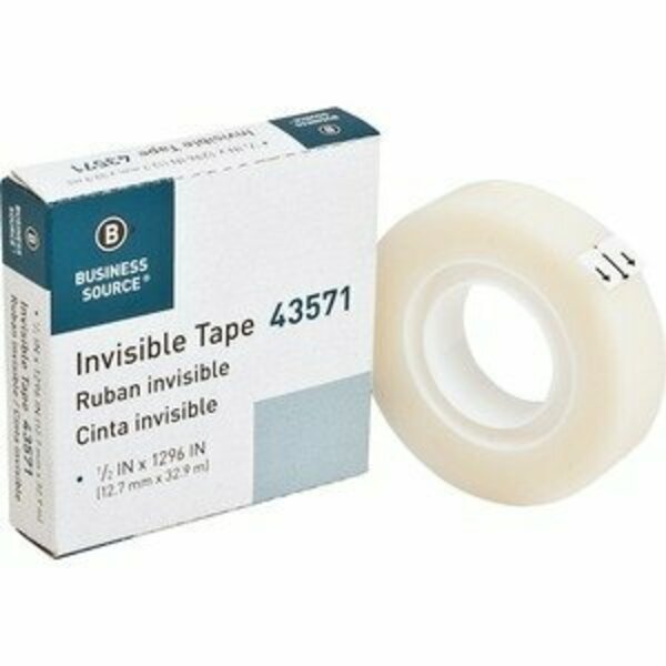 Business Source Tape, Roll, Invis, 1/2 InchX1296 Inch BSN43571
